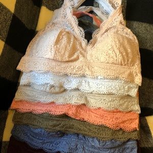 Aerie Far Out Lace Halter Bralette